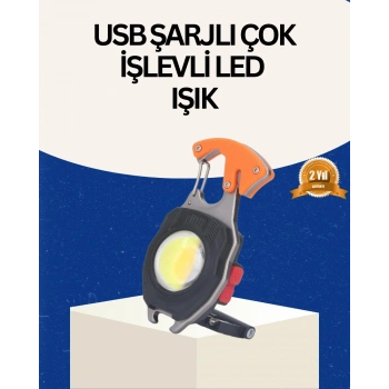 USB Şarjlı Mini LED Anahtarlık Fener