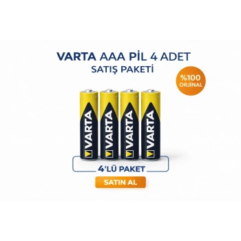 Varta AAA İnce Kalem Pil 1.5V Super Heavy Duty R03 Çinko Karbon 2li 2 Paket