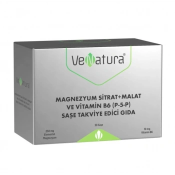 Venatura Magnezyum Sitrat Malat ve Vitamin B6 P-5-P 30 Saşe