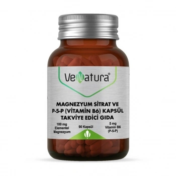 Venatura Magnezyum Sitrat ve P-5-P Vitamin B6 90 Kapsül