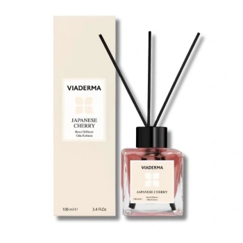 Viaderma Kare Şişe Japon Kiraz Esası Bambu Çubuklu Oda Kokusu 100 ml