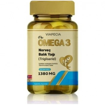 Viapecia Pro-Omega 3 Norveç Balık Yağı 200 Soft Gel