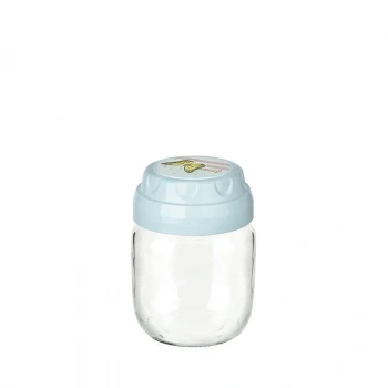 Vintage  Dekoratif  Desenli Cam Kavanoz 425ml - 14,3 oz