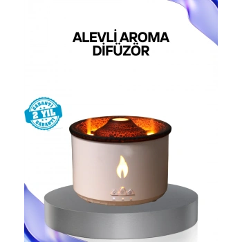 Volkan Efektli Aroma Difüzörü – Sessiz Çalışma, Otomatik Kapanma ve LED Işık