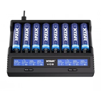 Xtar VC8 Sekizli Li-ion / NI-CD / NI-MH Pil Şarj Cihazı