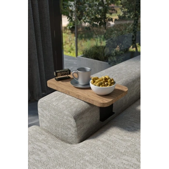 Yan Sehpa Ayarlanabilir Tepsi DİKDÖRTGEN Dekoratif Modern Yatay Dikey Koltuk Sehpası Ceviz