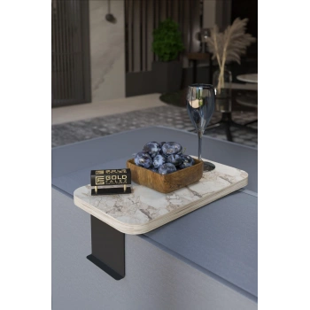 Yan Sehpa Ayarlanabilir Tepsi DİKDÖRTGEN Dekoratif Modern Yatay Dikey Koltuk Sehpası EFES