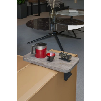 Yan Sehpa Ayarlanabilir Tepsi DİKDÖRTGEN Dekoratif Modern Yatay Dikey Koltuk Sehpası GORDİON