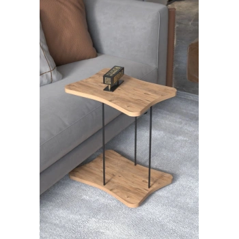 Yan Sehpa Tekerlekli Servis Sehpası HND Atlantik Çam