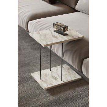 Yan Sehpa Tekerlekli Servis Sehpası HND Dikdörtgen Efes