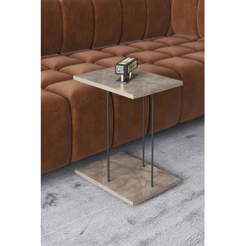 Yan Sehpa Tekerlekli Servis Sehpası HND Dikdörtgen Gordion