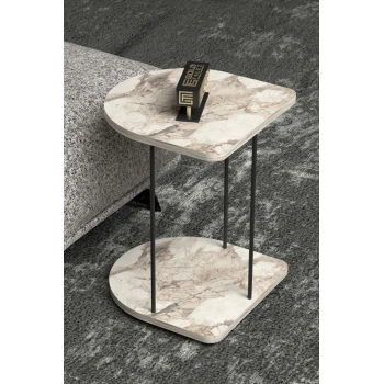 Yan Sehpa Tekerlekli Servis Sehpası Hnd Oval Efes