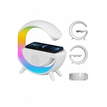 Yeni Nesil Bluetooth Hoparlör Speaker 5.0 Taşınabilir G Şeklinde Powerbankli