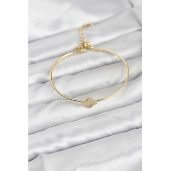 Yonca Model Gold Renk Kadın Bileklik
