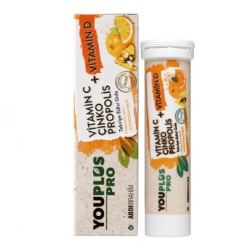 Youplus Pro Vitamin C D Çinko Propolis 15 Efervesan Tablet