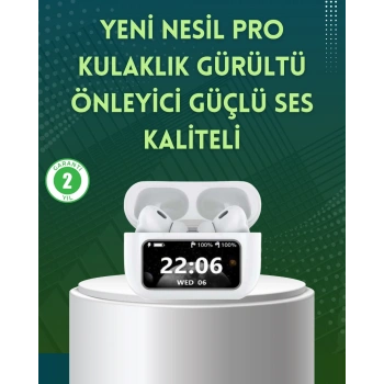Yüksek Bass ve Güçlü Ses Özellikli Akıllı Bluetooth Kulaklık Dokunmatik Kontrol
