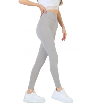 Yüksek Bel Fitilli Toparlayıcılı Lacivert Tayt