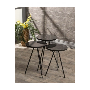 Zigon Sehpa 3 Lü Metal Ayak