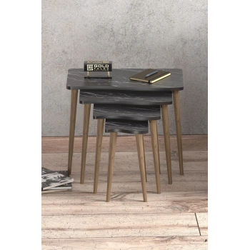 Zigon Sehpa Ahşap 4lü Bendir KR