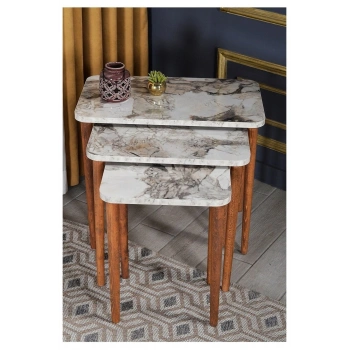 Zigon Sehpa Ahşap Torna Ayak Kare -1002