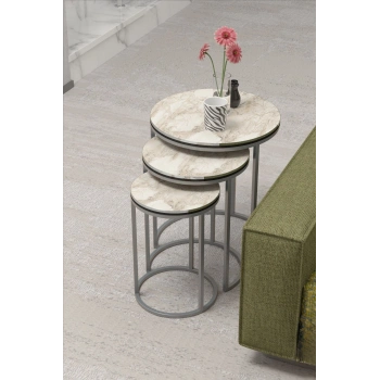 ZİGON SEHPA C LÜX ÇİFT GÜMÜŞ EFES