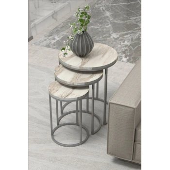 ZİGON SEHPA C LÜX GÜMÜŞ EFES