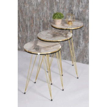 Zigon Sehpa Çift Gold Efes Tel