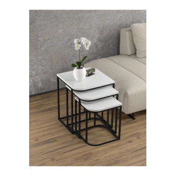 Zigon Sehpa Damla Beyaz