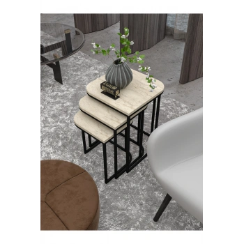 Zigon Sehpa Damla Traverten