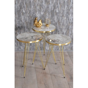 Zigon Sehpa Gold Efes Tel