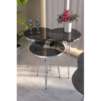 Zigon Sehpa Gümüş Bendir Tel