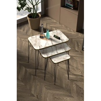 Zigon Sehpa Kr Çift Efes Tel Siyah Ayak