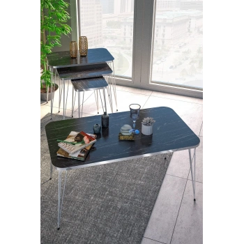 Zigon Sehpa Kr Ve Orta Sehpa Kr Set Gümüş Bendir Tel