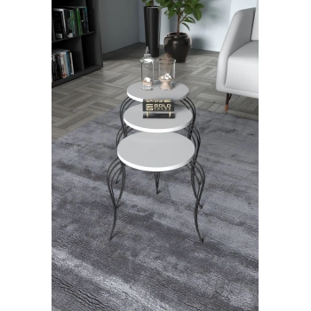 ZİGON SEHPA LÜKENS BEYAZ