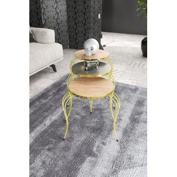 ZİGON SEHPA LÜKENS GOLD ANTRASİT CEVİZ