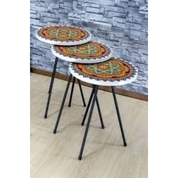 Zigon Sehpa Metal Ayak 2088 Desenli