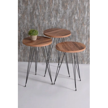 Zigon Sehpa Tel Ayak Ceviz 1099