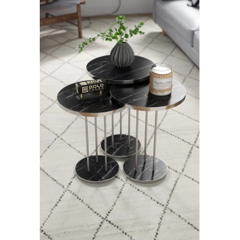 Zigon Sehpa Terra Gümüş Bendir