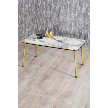 Zigon Sehpa Ve Orta Sehpa Kr Set Çift Gold Efes Metal