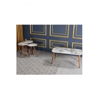 Zigon Sehpa ve Orta Sehpa Kr Torna Efes Set