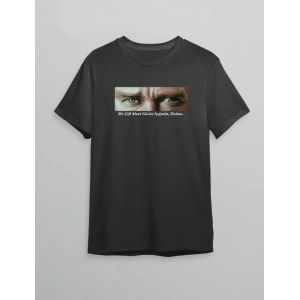 10 Kasım Atatürkü Anma Günü Baskılı Oversize Bisiklet Yaka T-shirt - Siyah