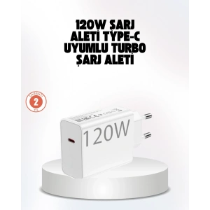 120W Güçlü Hızlı Şarj Adaptörü ve Type-C Kablo Seti – Güvenli Şarj Teknolojisi
