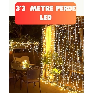 300 LED Perde Işık – Sıcak Beyaz Dekoratif Aydınlatma