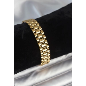316L Çelik Gold Renk 12 mm Kalınlık Erkek Bileklik
