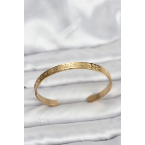 316L Çelik Gold Renk Ayetel Kürsi Yazılı Bileklik