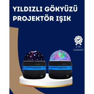 360° Dönen Galaxy Projektörlü Gece Lambası – Star Master Yıldızlı Gökyüzü Efekti