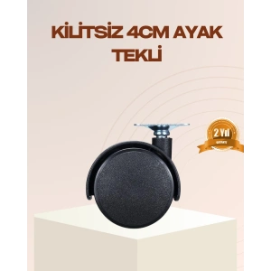 4 cm Kilitsiz Mobilya Ayağı Tekli Kolay Dönen Masa ve Sehpa Ayağı
