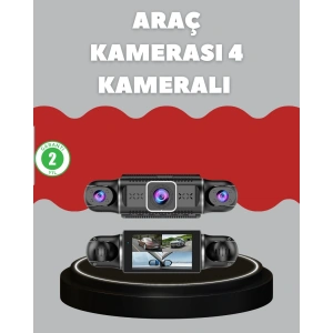 4 Kameralı Araç Kayıt Cihazı Full HD Park İzleme Gece Görüş