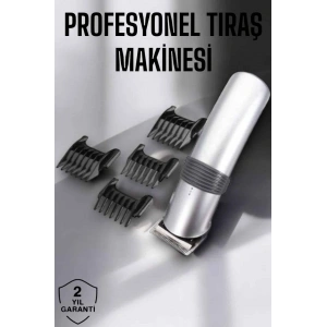 4 Taraklı Taşınabilir Profesyonel Saç ve Sakal Kesme Tıraş Makinesi