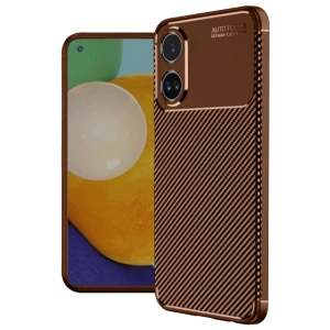 A38 Kılıf Auto Focus Karbon Kapak - Kahverengi